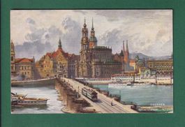 DRESDEN - Augustbrücke mit Altstadt