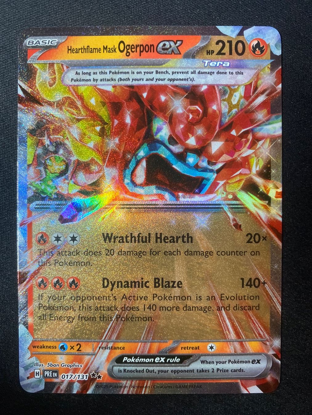 Pokémon Carte collezionabili: Hearthflame Mask Ogerpon ex 17 - Prismatic Evolutions - EN – Nuovo (secondo la descrizione) da Hausen AG venduto da Shrade