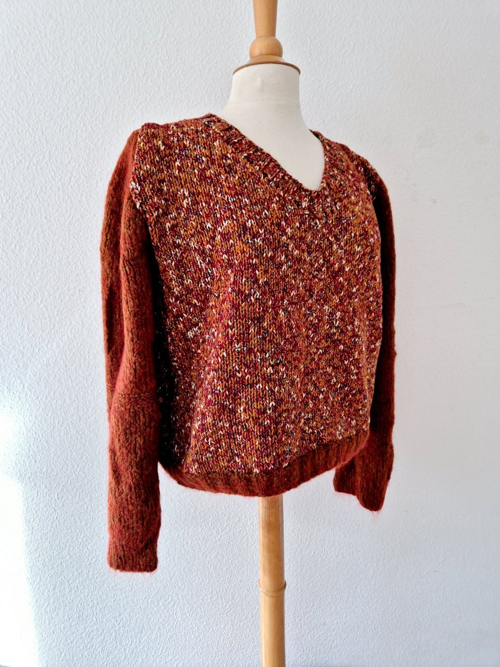 Maglioni & Felpe: PULLOVER UNIKAT EINZELSTÜCK HANDMADE M 38 , TOP ZU JACKE – Nuovo (secondo la descrizione) da Elsau venduto da the-colorful-side 5