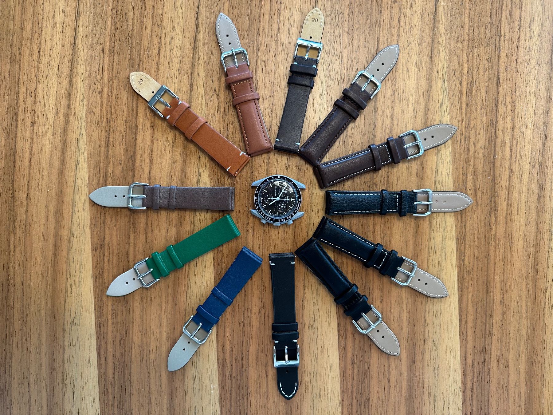 Armbänder & -reifen: Lederarmband Hellbraun Glatt-  MoonSwatch - Omega Swatch – Neu und originalverpackt aus Unteraegeri von weber588 2