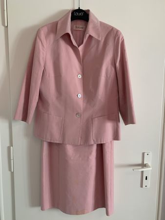 Tailleur bois de rose LAUREL 40/42 coton/soie