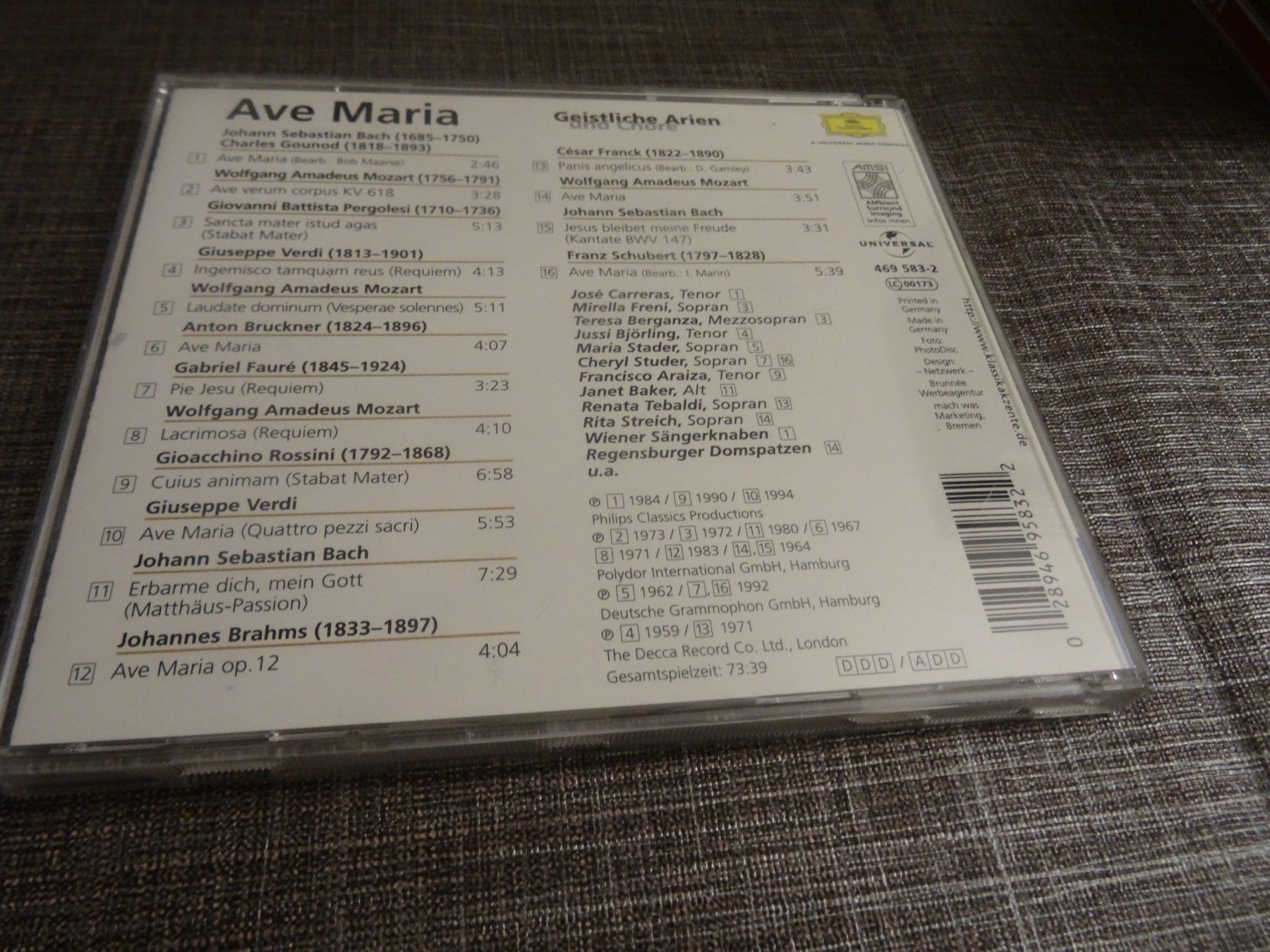 CDs: CD - Ave Maria - Geistliche Arien und Chöre CD – Gebraucht aus Olten von Disc-Ausverkauf 1