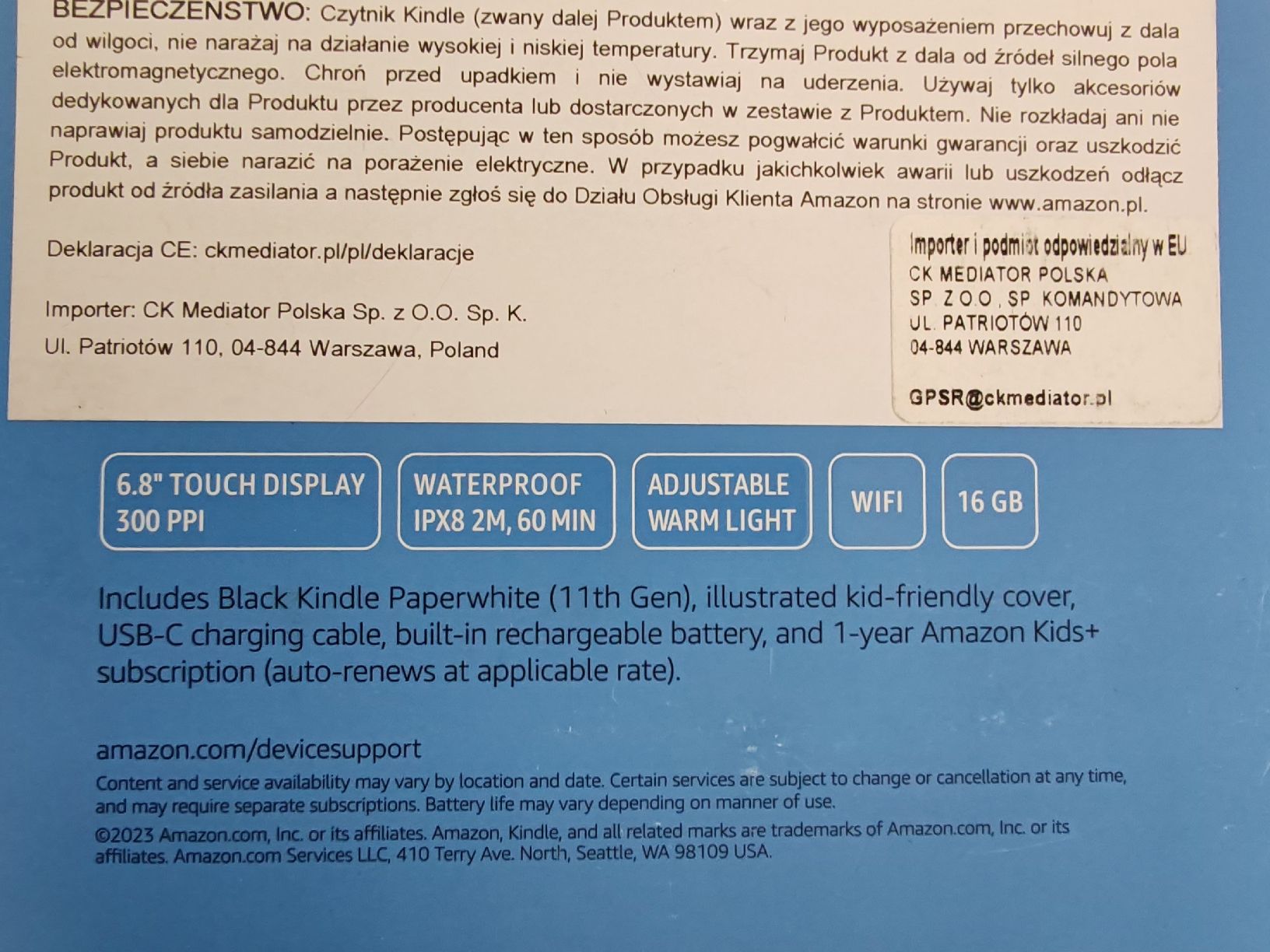 Amazon Tablet PC: Amazon Kindle Paperwhite Kids – Nuovo (secondo la descrizione) da Bern venduto da PrettyGood 5