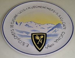 Keramik Zierteller Desa Steffisburg Chefs de Cuisine 1950