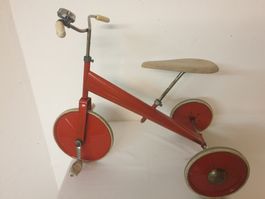 Vintage Kemp Dreirad, rot, Top Zustand Swiss Made