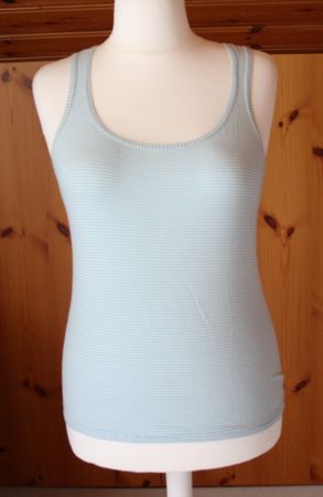 Träger - Shirt CLAIDA blau-weiss Gr. M