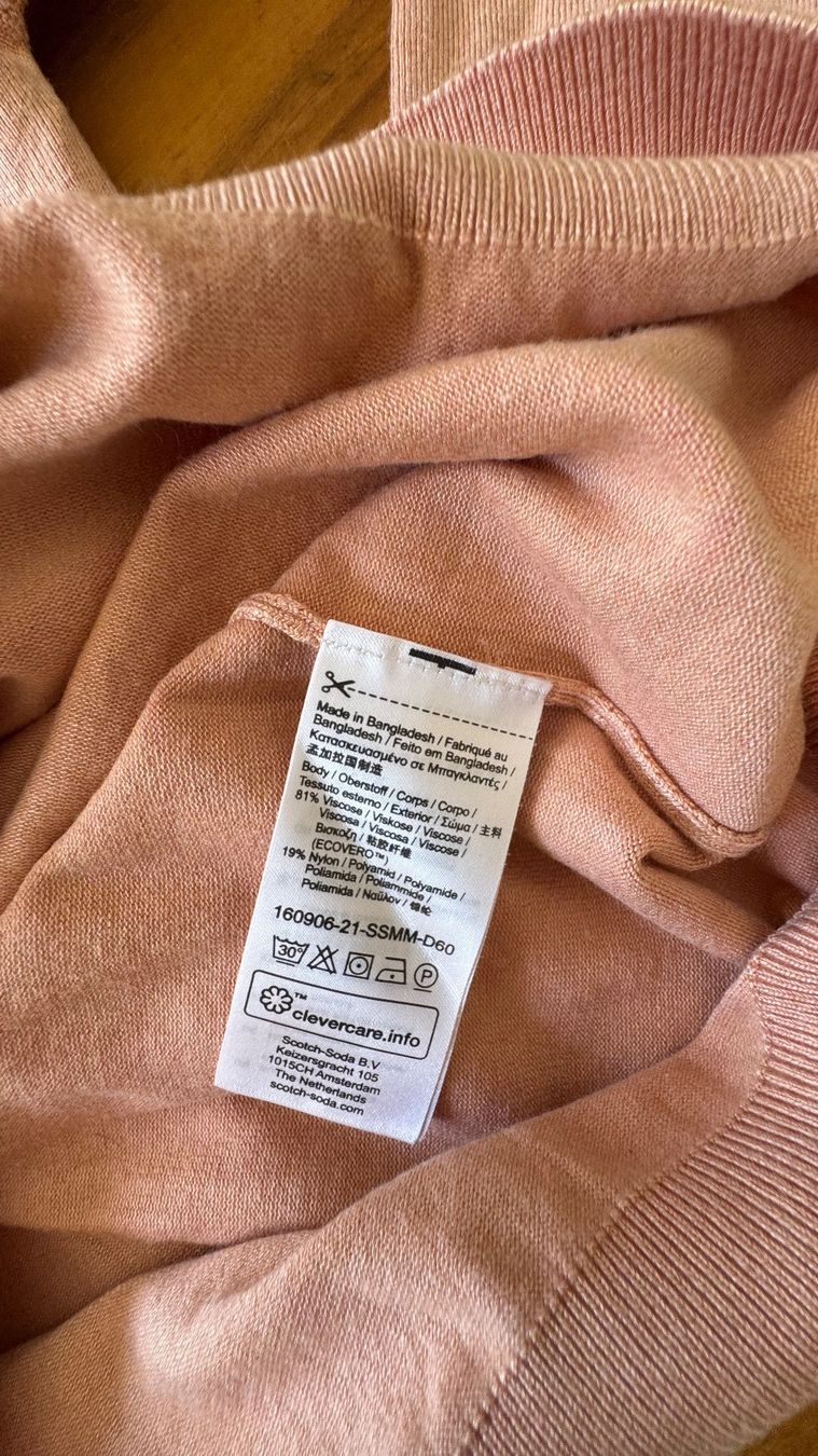 Maison Scotch Maglioni & Felpe: Schöner Scotch & Soda Pullover Feinstrick Gr. XL Lachs NWT – Nuovo (secondo la descrizione) da Meiringen venduto da Jackwashere 2