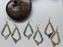 Ohrringe Swarovski Perlen Ibiza Boho Style 