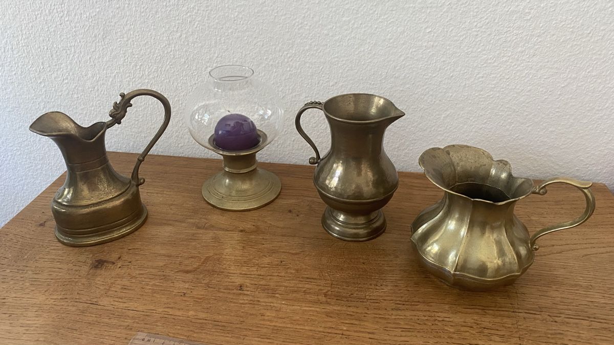Alle Dekorationen: Messing Kännchen und Kerzenständer Set, Vintage Deko – Gebraucht aus Zürich von hulahup