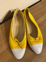 Unützer Ballerinas – Leder – Gelb/Weiss – Grösse 37½