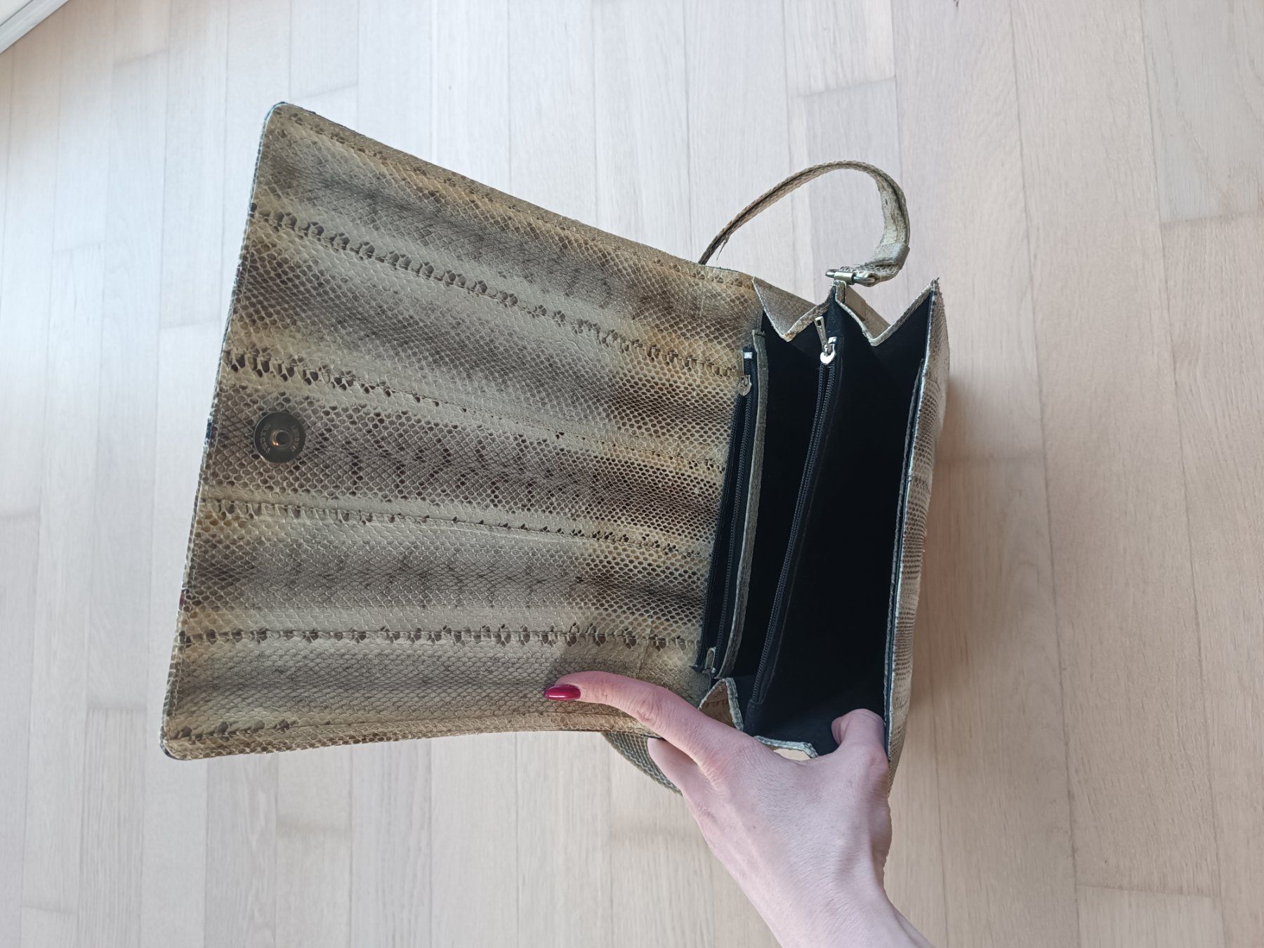 Borse: Vintage Handtasche 100% Pythonleder / Exotic leather – Nuovo (secondo la descrizione) da Sachseln venduto da WertvollWeiter 3