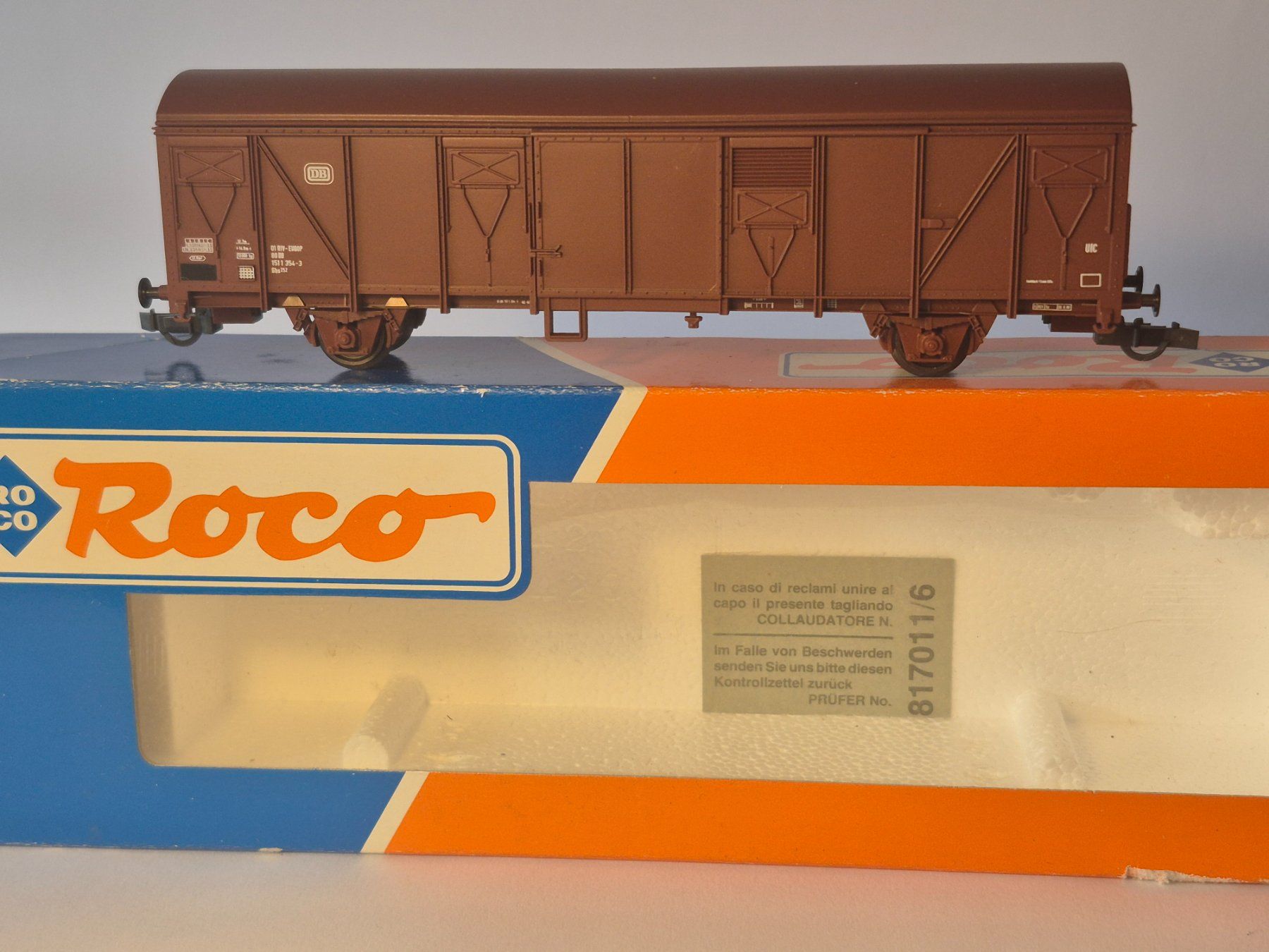 Roco Modellini di ferrovie: Roco Güterwagen - DB - Nr. 46409 – Usato da Zürich venduto da Ricola_Citron 1