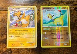 Ampharos Rare Reverse Holo 1 & Rare 14