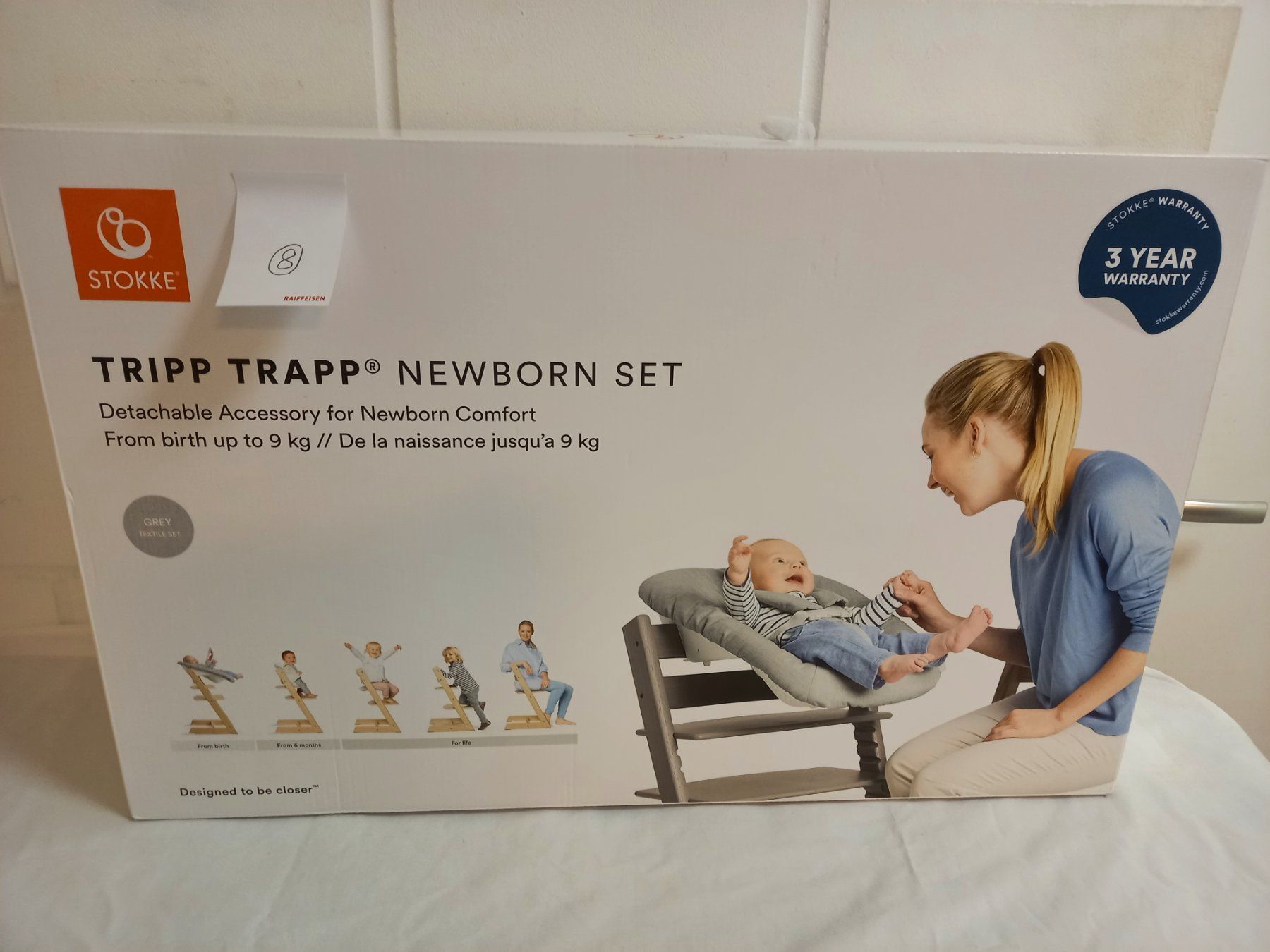 Stokke Seggioloni: Stokke Tripp Trapp Newborn Set grau neuwertig – Nuovo (secondo la descrizione) da Düdingen venduto da sukram1964