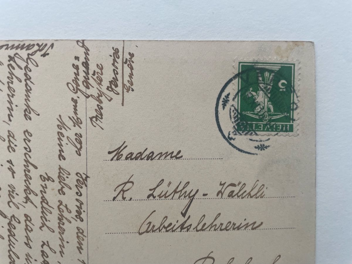Cartoline postali: AK Versoix KT GE mit Mont-Blanc 1920iger – Usato da Meierskappel venduto da Hala03 4