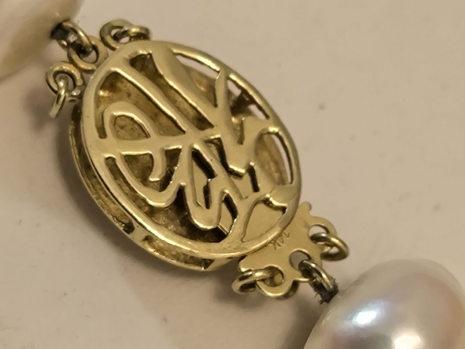 Perle (finte): Wunderschöne, echte Perlenkette mit Goldverschluss, 14k – Usato da Kreuzlingen venduto da dad_9x7b 6