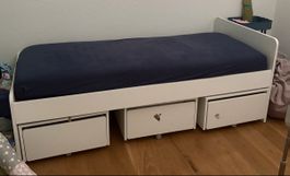 Kinderbett weiss mit 3 Schubladen guter Zustand ohne Matratz