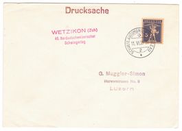 Lettre de Wetzikon BPA A264 pour Luzern le 11.VI.39