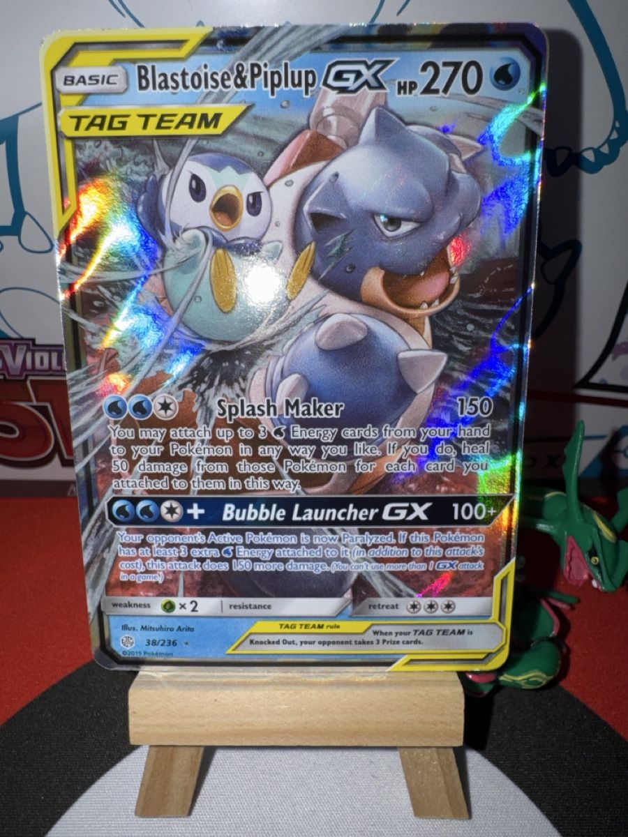 Pokémon Sammelbilder & Trading cards: POKÉMON / Blastoise&Piplup GX / Cosmic Eclipse 🇺🇸 – Gebraucht aus Herzogenbuchsee von TCG-High-Quality 1
