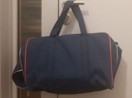 Sporttasche Reisetasche Weekend Bag Dunkelblau/Orange