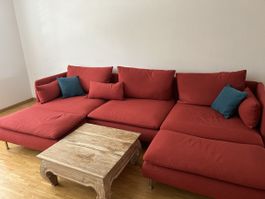 SÖDERHAMN Sofa 5-teilig rot guter Zustand