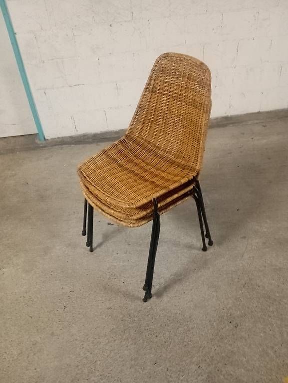 Chaises: Designer Stuhl mit Naturgeflecht – D'occasion à Basel par Petergunn 4