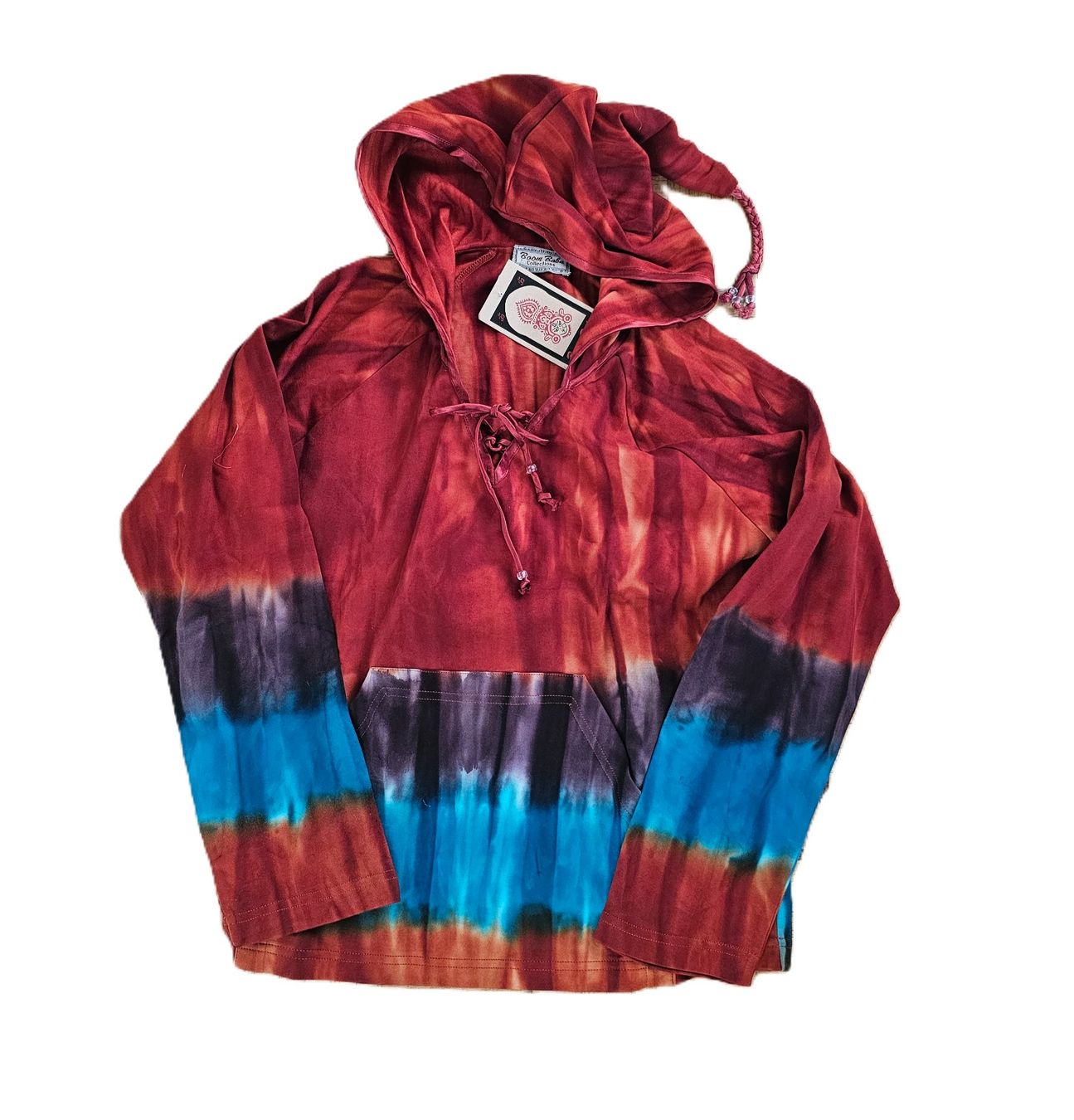 Boom Baba Maglioni & Felpe: NEU! Boom Baba Samt Pullover Hoodie Gr. S / M Hippie Boho – Nuovo e nell'imballaggio originale da Füllinsdorf venduto da Sunnebliemli7