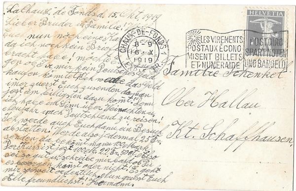 Cartoline postali: La Chaux-de-Fonds Teilansicht – Usato da Olten venduto da clotaldi 1