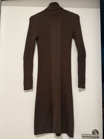 Rippkleid mit Rollkragen braun Grösse M von NOW by Stefanel