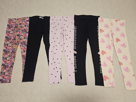 5x H&M Mädchen Leggings Gr. 110 – Set