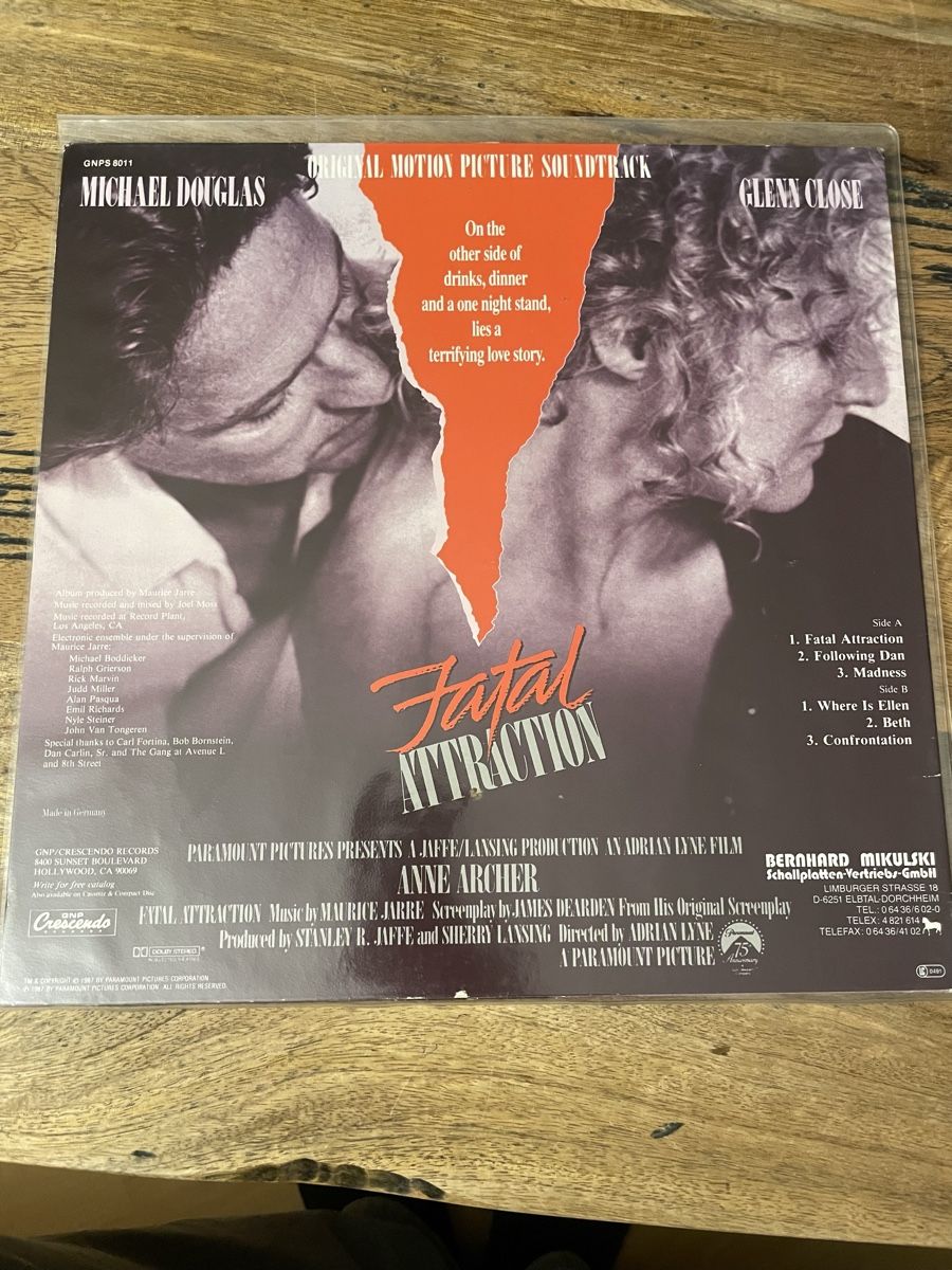 Dischi in vinile: Fatal Attraction - Maurice Jarre – Usato da Hombrechtikon venduto da baersandro 1