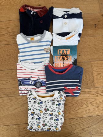 7 Kinder T-Shirts Grösse 74-80 (3-9m)