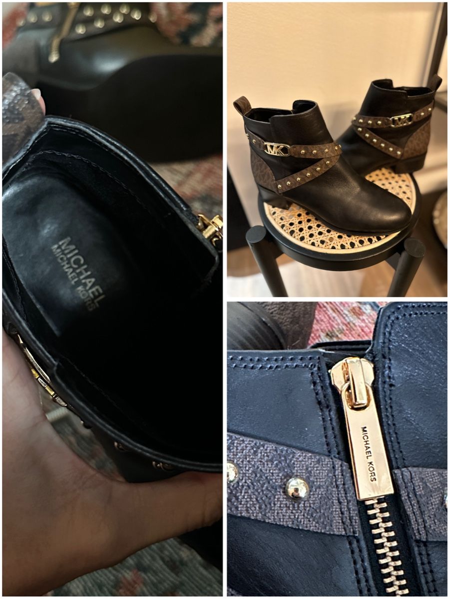 Michael Kors Damenschuhe: MICHAEL KORS leather studded logo ankle boots – Neu (gemäss Beschreibung) aus Wermatswil von Alkinoe 3