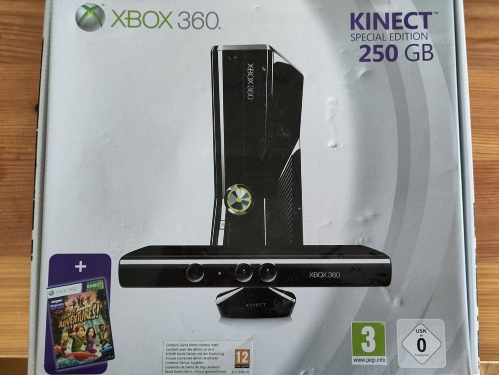 XBOX 360 Kinect mit 2 Controllern und diversen Spielen (Gebraucht) in ...
