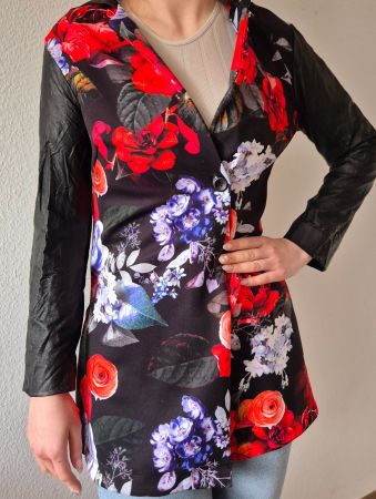NARA CAMICIE MADE ITALY JACKE 36 S  KUNST LEDER TOP ZU BLUSE