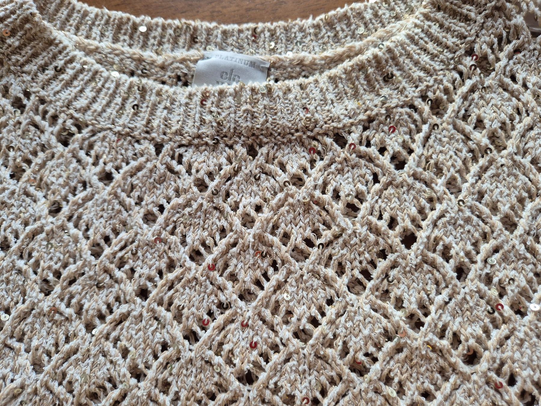 Pulls & Sweat-shirts: Damen Pullover Strick beige mit Pailletten Grösse S – Neuf (Voir description) à St. Gallen par limonaden 8