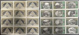 LAUTENTHAL Komplett 12 x 50 Pfennig 30.10.1921 NOTGELD Seri