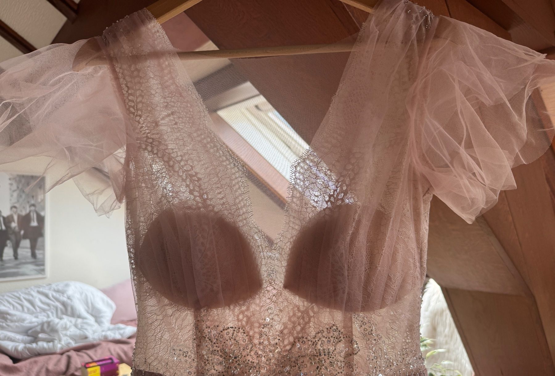 Kleider: Traumhaftes Abendkleid, Rosé mit Spitze, Grösse 36/S – Neu (gemäss Beschreibung) aus Herzogenbuchsee von SaRaDe77 3