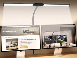 Double Single Head Led Clip Desk Lamp Dimmable Computer