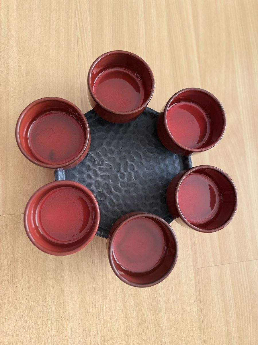 Piatti di portata: Schälchen-Set mit Platte, rot – Usato da Zug venduto da jan_2pzw 2
