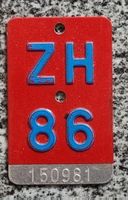 Velo - Nummer  ZH 86