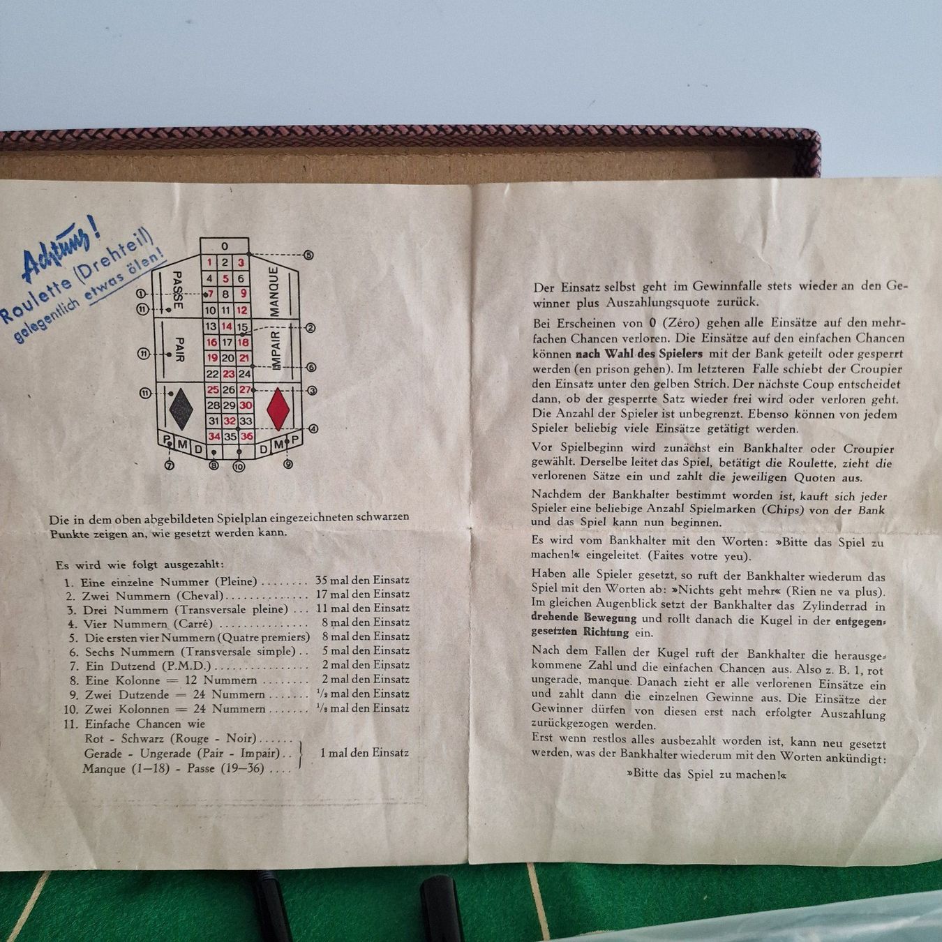 Giochi: Vintage-Roulette-Set mit Zubehör – Usato da Birr venduto da sen_8djr 8