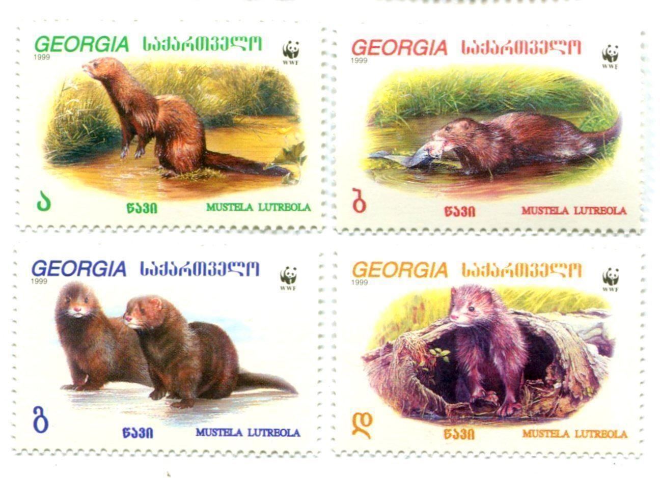 Tutti i francobolli: Briefmarken "Europäische Nerz". Georgien – Nuovo e nell'imballaggio originale da Basel venduto da Butsch5