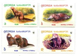 Briefmarken "Europäische Nerz". Georgien