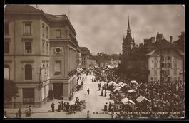 Berne, Place de l'Ours en jour de march