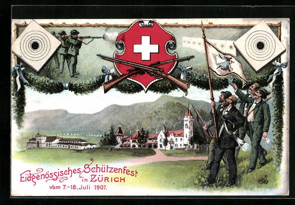 Cartes postales: Zürich, Eidgenössisches Schützenfest  – D'occasion à Berlin par bartko-reher