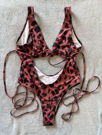 Badeanzug, Monokini, Gr. M, Camuflage, Top-Zustand