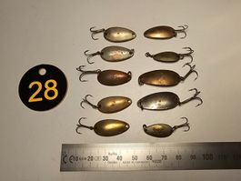 Angelköder Köder Löffel Blinker Spoon Vintage 10er Set D.A.M