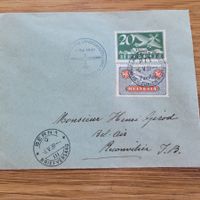 Luftpost Brief PTT Zürich 1939 Bern Reconvilier J.B