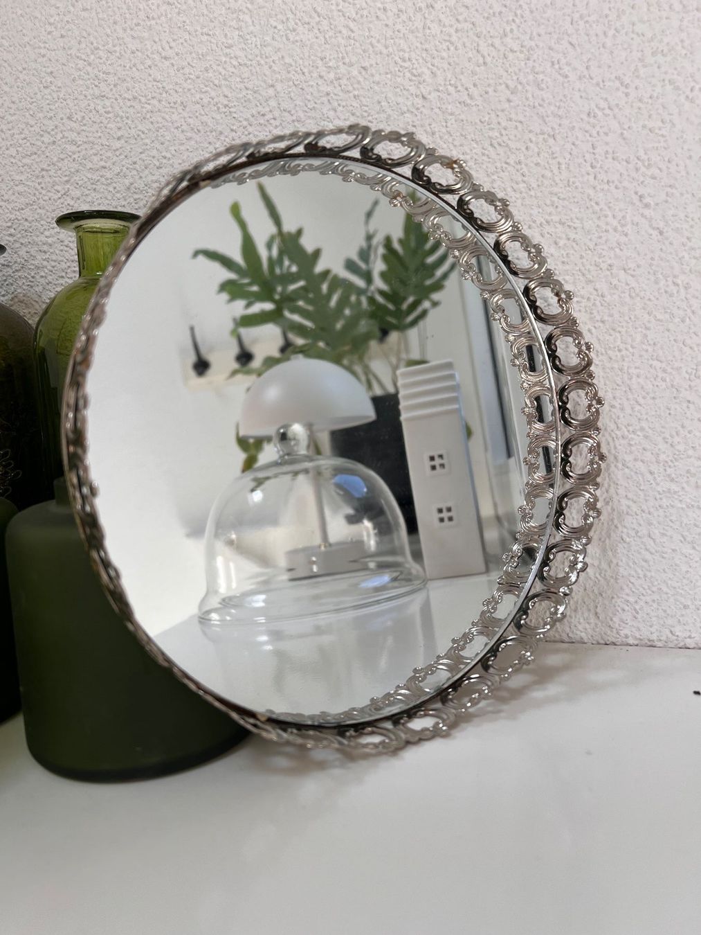 Tutte le decorazioni: Spiegel-Tablett mit Glasglocke – Usato da Ebertswil venduto da Arula7 1